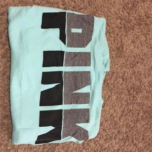 Baby blue, grey and black loose fitting pull over